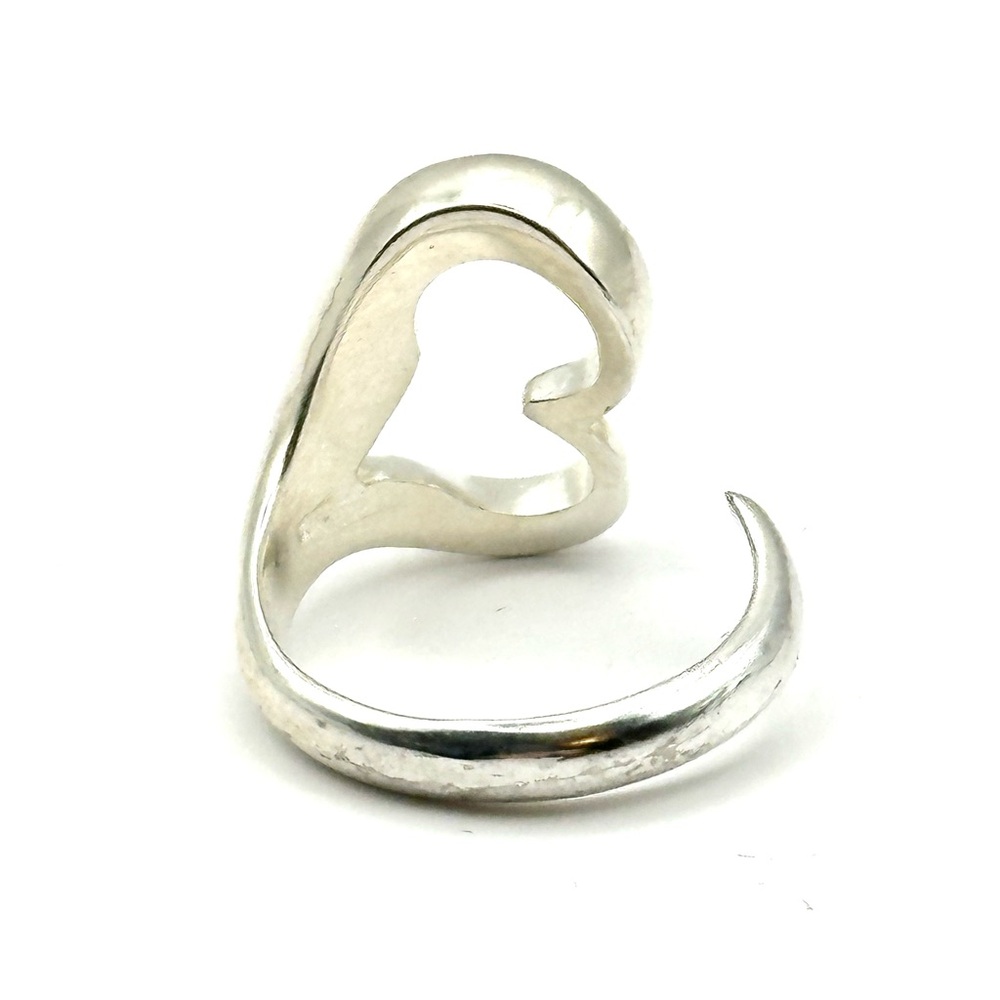 Tiffany & Co Silver Elsa Peretti Open Heart Ring Size 6.25 - Picture 4 of 6